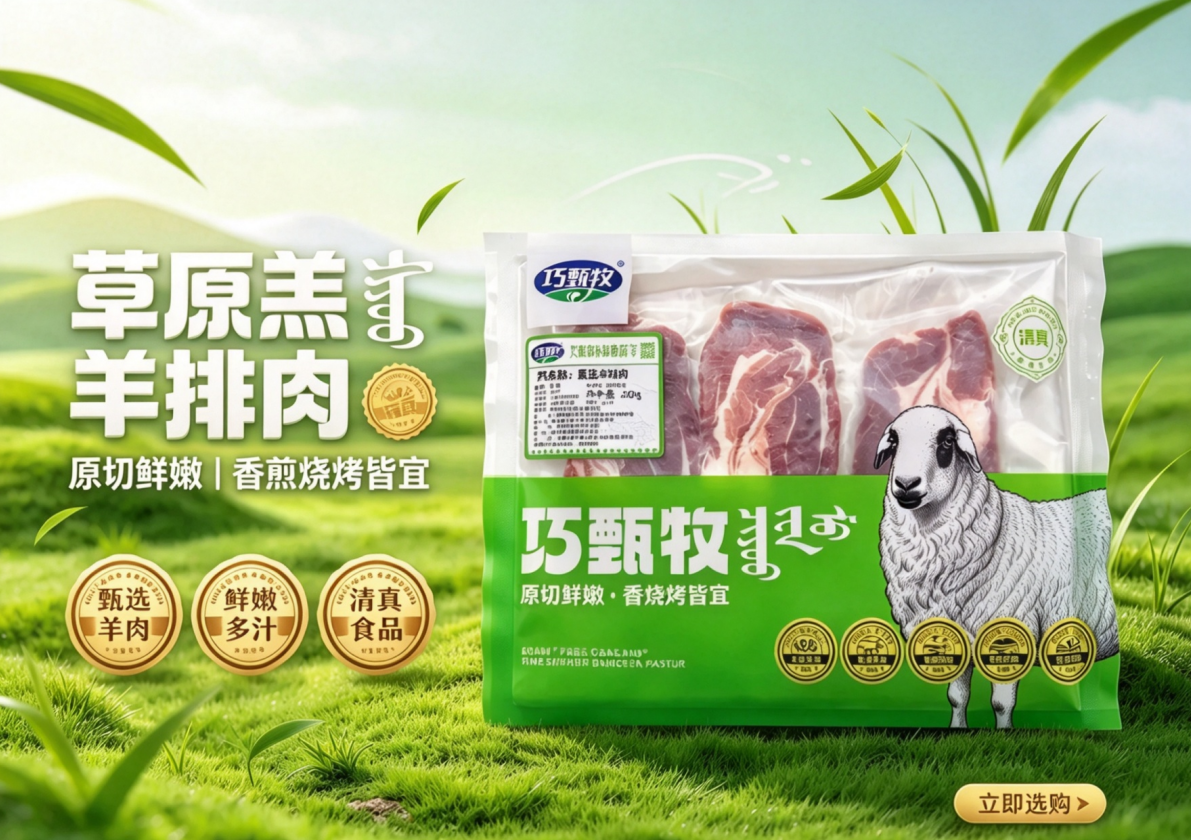 草原羔羊排肉